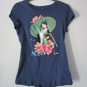 Disney Mulan T-shirt Blue Large
